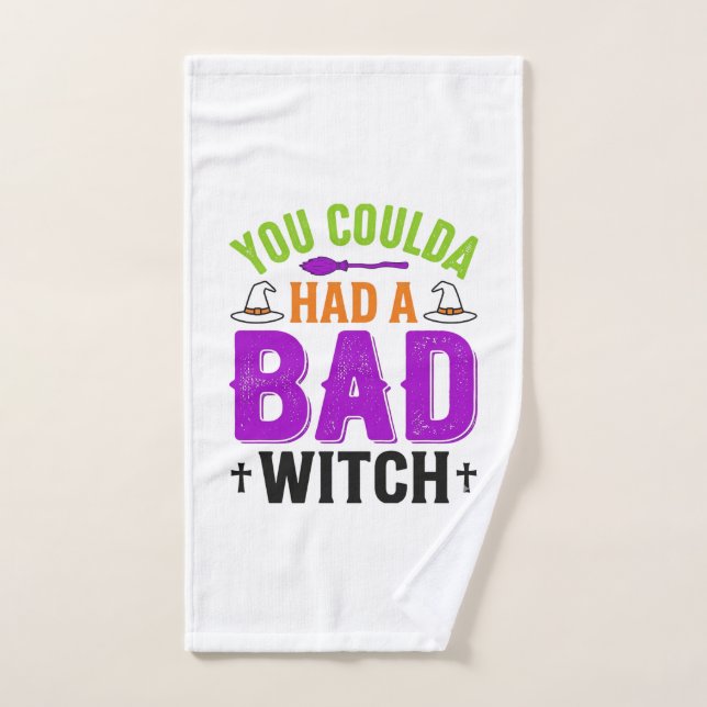 Citation drôle de sorcière méchante pour Halloween (Serviette à main)