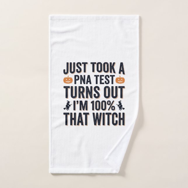 Citation drôle de sorcière pour test de Halloween  (Serviette à main)