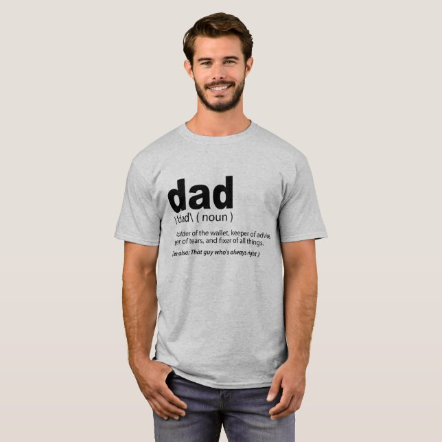 Citation drôle de T-shirt de père de définition de (Devant entier)