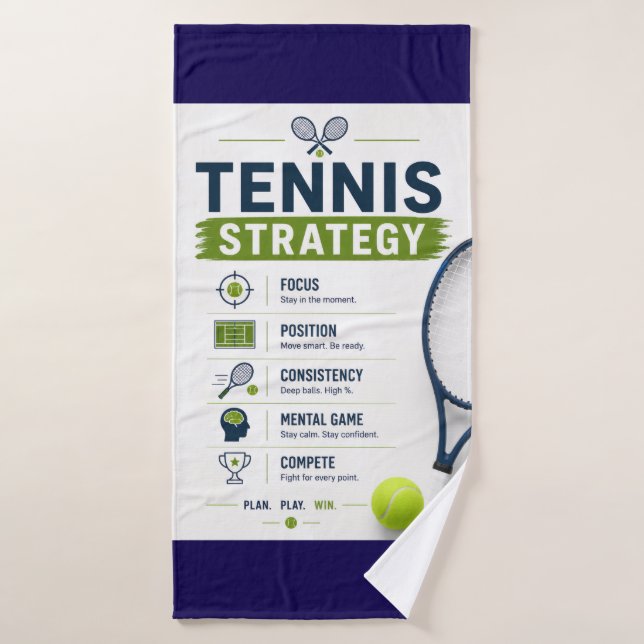 Citation drôle de tennis pour joueur (Serviette de bain)
