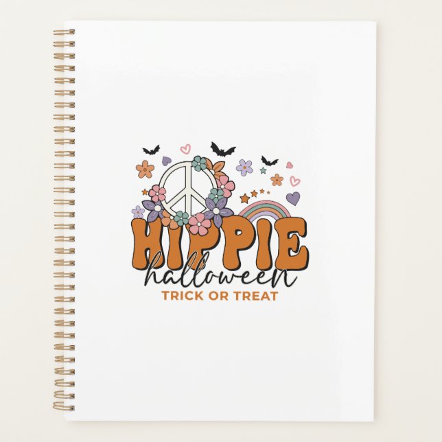 Citation drôle d'Halloween Hippie Halloween (Devant)