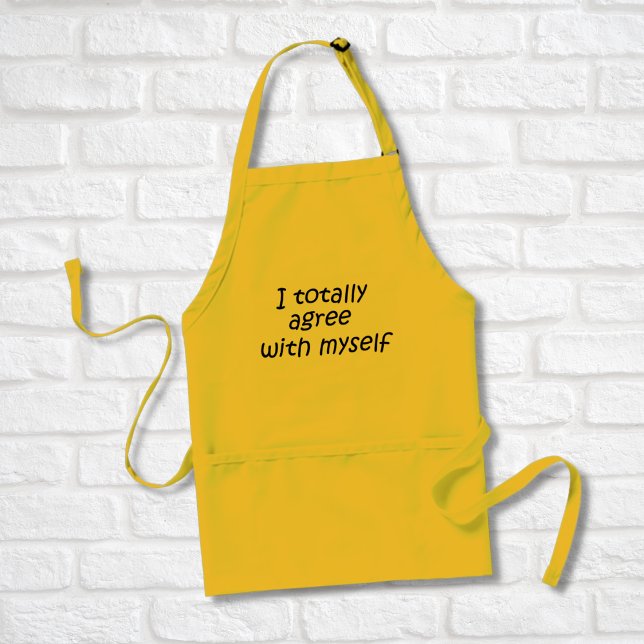 Citation drôle tabliers cuisine cadeaux blague ami (A funny, sarcastic quote on a yellow baking apron.  A fun, humorous gift for a cook or chef.)