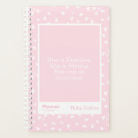 Citation encourageante rose pastel sans peur