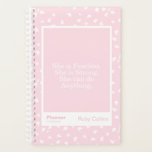 Citation encourageante rose pastel sans peur