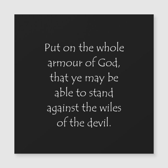 Citation Éphésiens 6 11 (Devant)