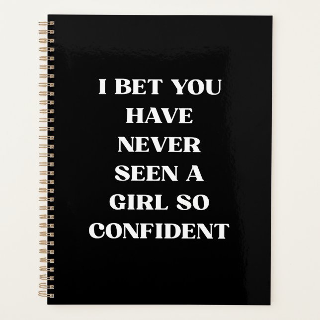 Citation Fille Confiance Noir Citation, Féministe (Devant)
