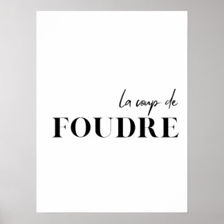 Citation française. Poster "Le coup de foudre"