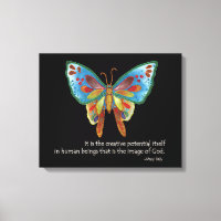 Citation inspirante avec toile Papillon
