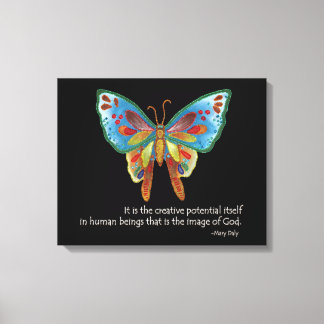 Citation inspirante avec toile Papillon