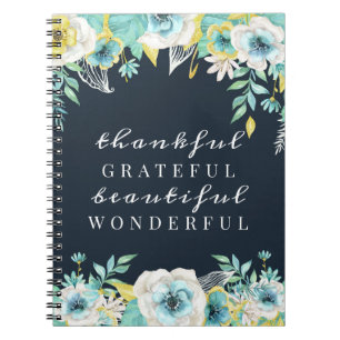 Citation inspirante: carnet floral et journal
