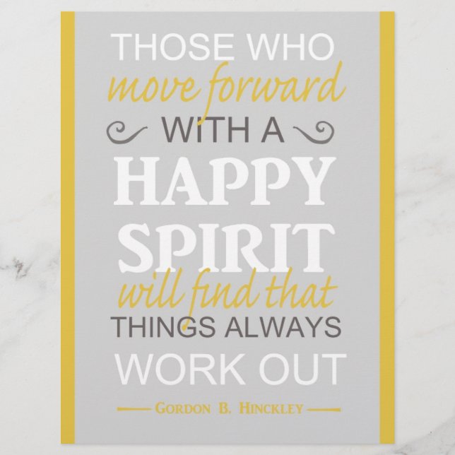 citation inspirante de gordon b hinckley lds (Devant)