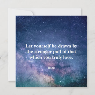 Citation Inspirante de Rumi sur l'Univers
