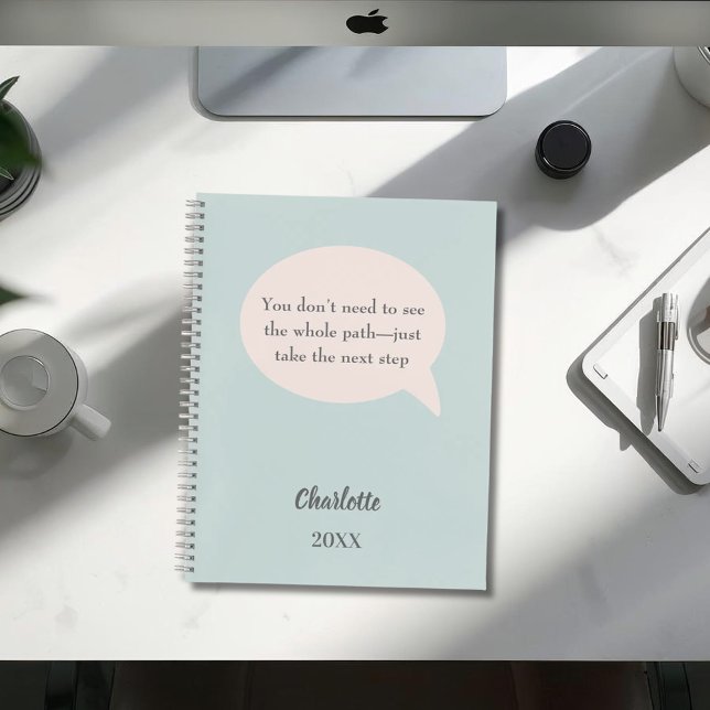 Citation inspirante de vert sauge et rose pour obj (Créateur téléchargé)