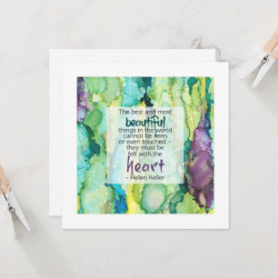 Citation inspirante d'Helen Keller, Belle Carte