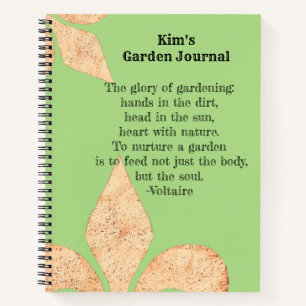 Citation inspirante Fleur de lis Garden Journal