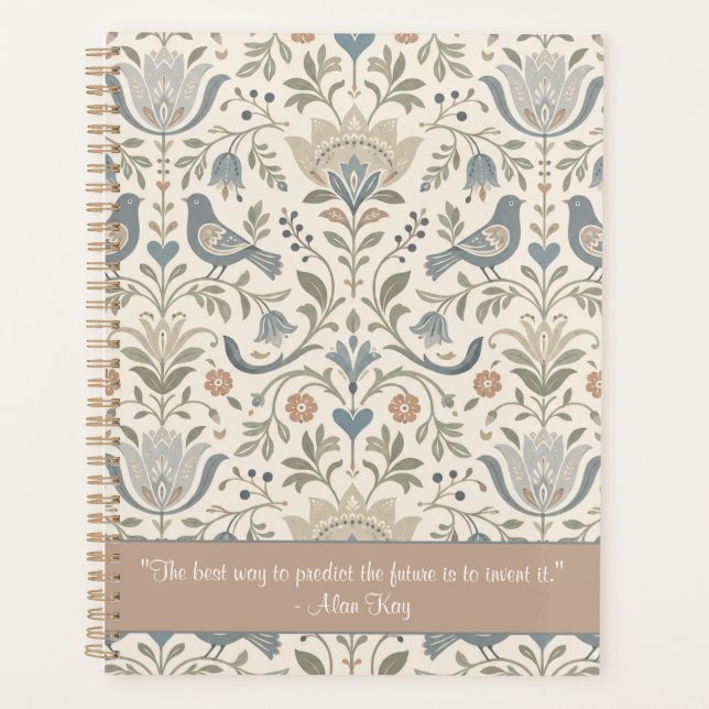 Citation Inspirante Fleurs Oiseaux Scandinaves  (Devant)