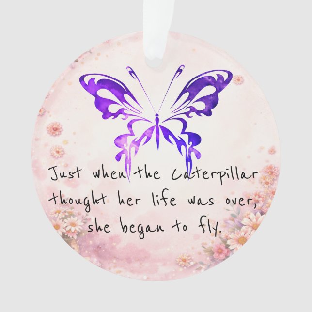 Citation Inspirante Papillon Violet  (devant)