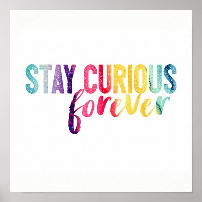 citation inspirante poster couleurs arc-en-ciel (Devant)