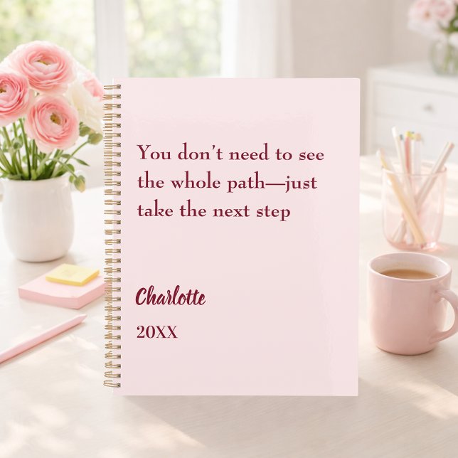 Citation inspirante rose poudré pour objectif 2027 (Créateur téléchargé)