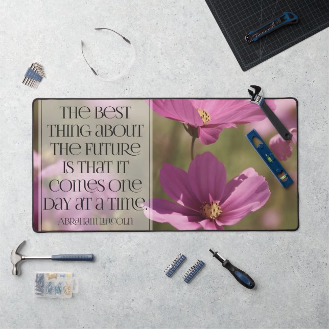 Citation Inspirationnelle d'Abraham Lincoln "L'ave (Poste de travail)