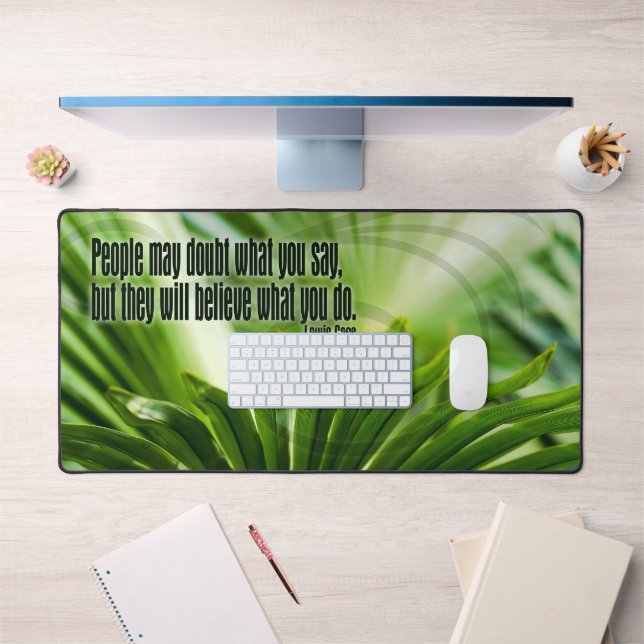 Citation Inspirationnelle de Lewis Cass "Doute" (Bureau 1)