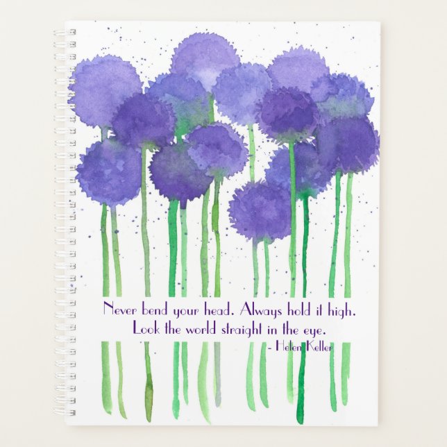 Citation Inspirationnelle des fleurs Allium violet (Devant)
