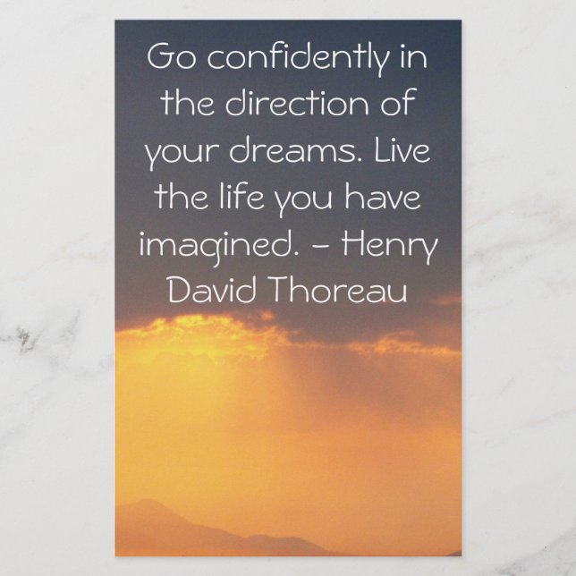 Citation Inspirationnelle Thoreau (Devant)
