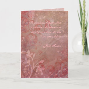 Citation Jane Austen Carte d'anniversaire CUSTOMIS