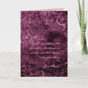 Citation Jane Austen Carte d'anniversaire CUSTOMIS