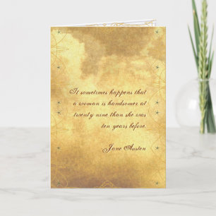 Citation Jane Austen Carte d'anniversaire CUSTOMIS