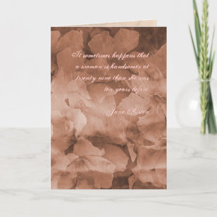 Citation Jane Austen Carte d'anniversaire CUSTOMIS