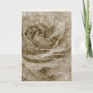 Citation Jane Austen Carte d'anniversaire CUSTOMIS