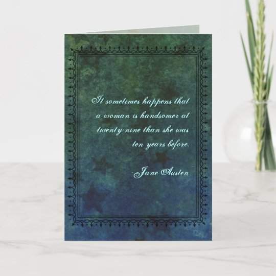 Citation Jane Austen Carte D Anniversaire Customis Zazzle Fr