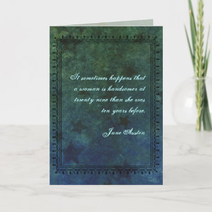 Citation Jane Austen Carte d'anniversaire CUSTOMIS