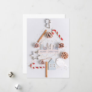 Citation Joyeuse de Noël avec carte de vacances en
