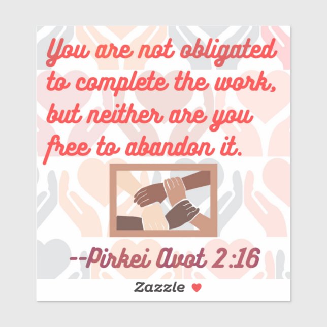 Citation juive : Tikkun Olam Sticker (Feuille)