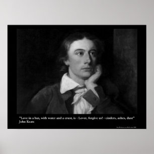 Citation Keats Love/Hut Sur Les Affiches D'Art Col