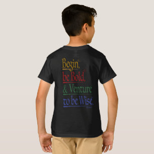 Citation Magique Horace Enfants T-shirt avant et a