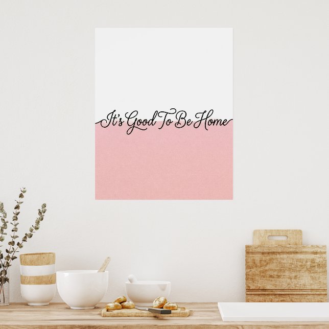 Citation Maison Rose & Blanche Art mural en écritu (Cuisine)