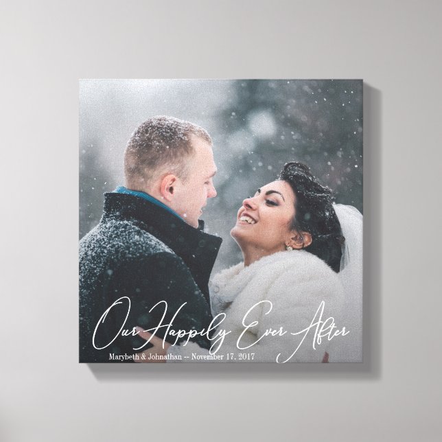 Citation Mariage moderne sur toile photo personnal (Recto)