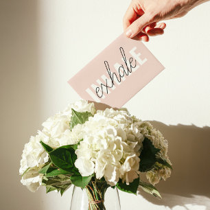 Citation moderne Pastel Pink Inhale Exhale