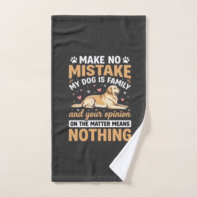 Citation Mon Chien Est Famille (Serviette à main)