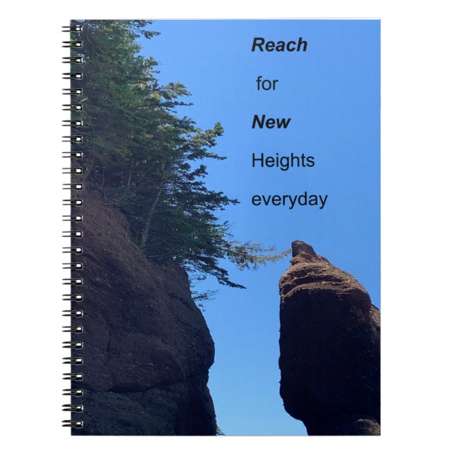 Citation Motivante Hopewell Rocks Cahier (Devant)