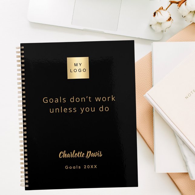 Citation motivationnelle en noir et or pour entrep (Créateur téléchargé)
