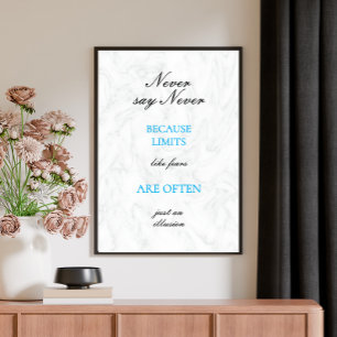 Citation Motivationnelle Script moderne Poster per