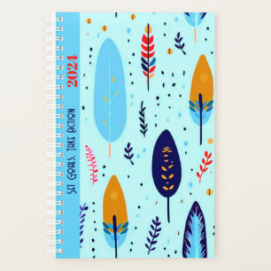 CITATION MOTIVÉE CUIR COULEUR BLEUE BOHO MOTIF