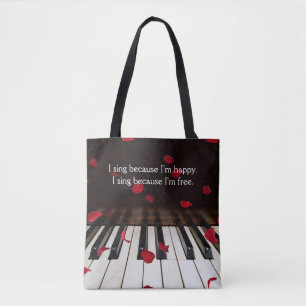 Citation musicale sur le Sac fourre-tout Piano Key