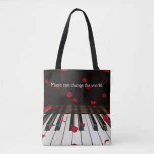 Citation musicale sur le Sac fourre-tout Piano Key