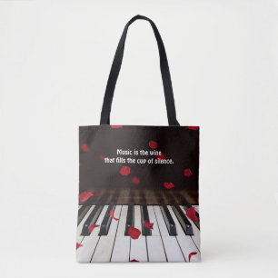Citation musicale sur le Sac fourre-tout Piano Key