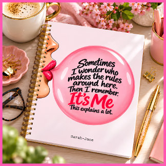 Citation personnalisée de Bubble Gum rose drôle Ré